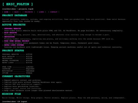 projects screenshot