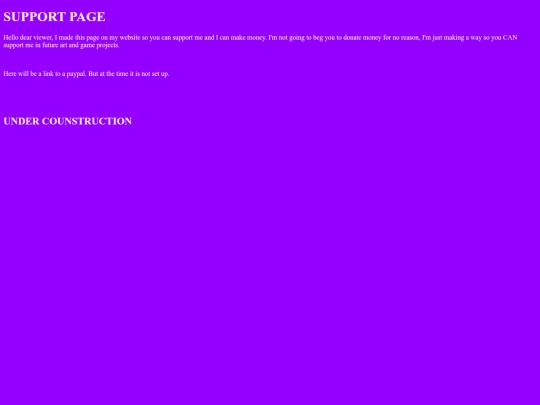 support screenshot