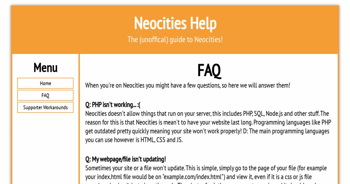 Neocities Help