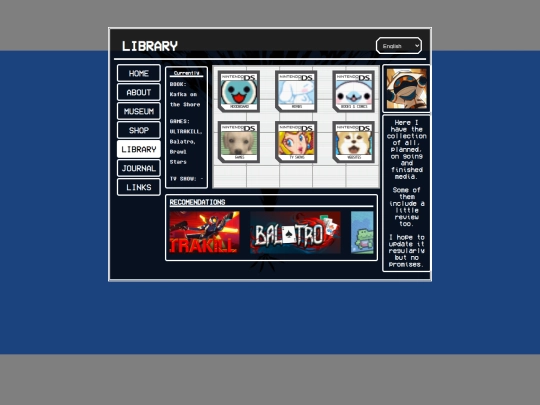 library screenshot