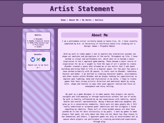 Aboutmepage screenshot