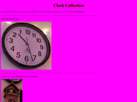 mystuff/clockcollection screenshot