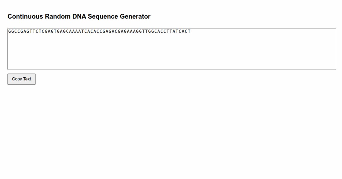 Continuous Random DNA Generator