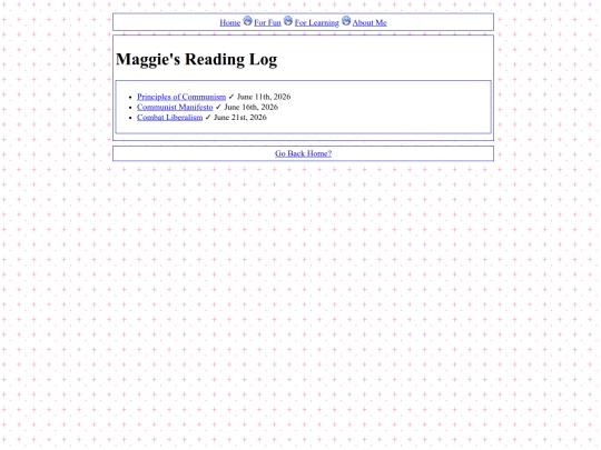 learning/readinglog screenshot