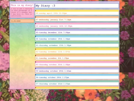 diary screenshot