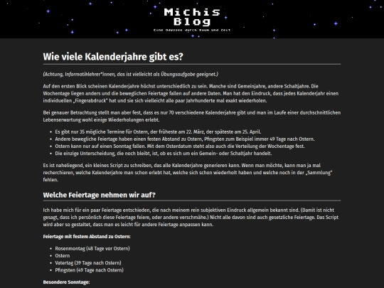 posts/kalenderjahre screenshot