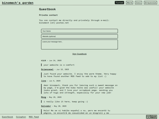 guestbook screenshot