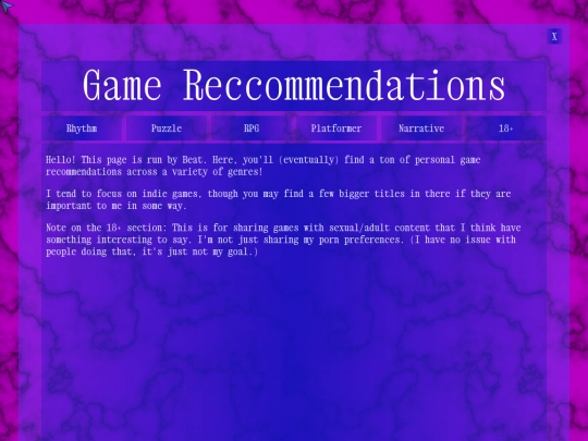 beat/gamerecs screenshot