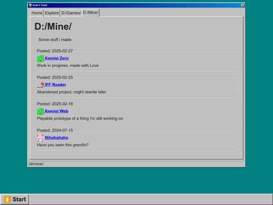 d/mine screenshot