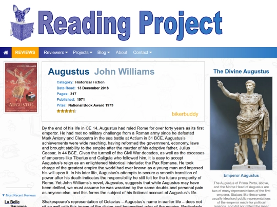 BookReviews/Augustus_JohnWilliams screenshot