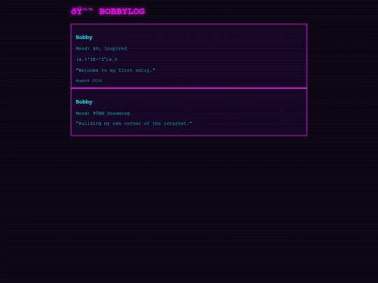 diary screenshot