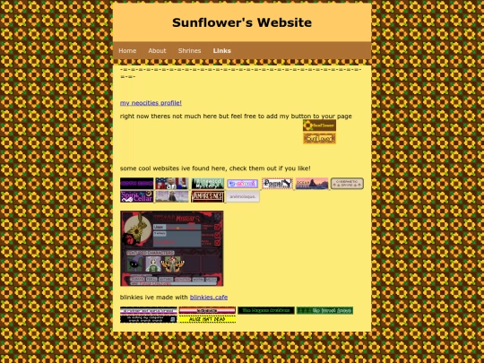 links screenshot