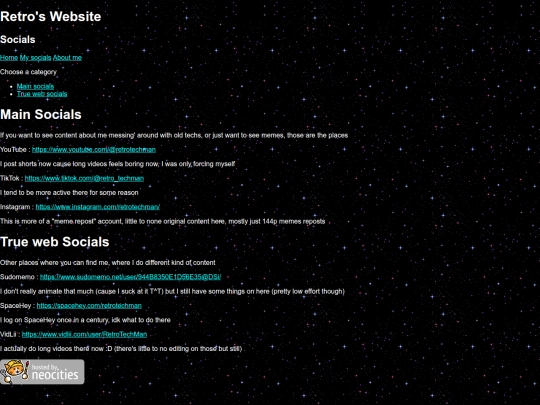 socials screenshot