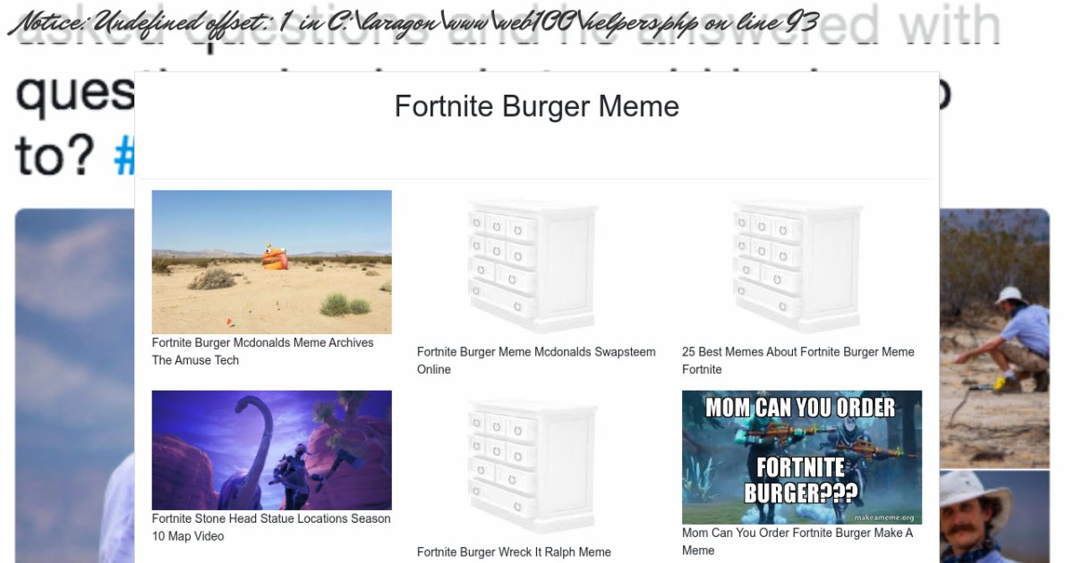 Fortnite Burger Meme