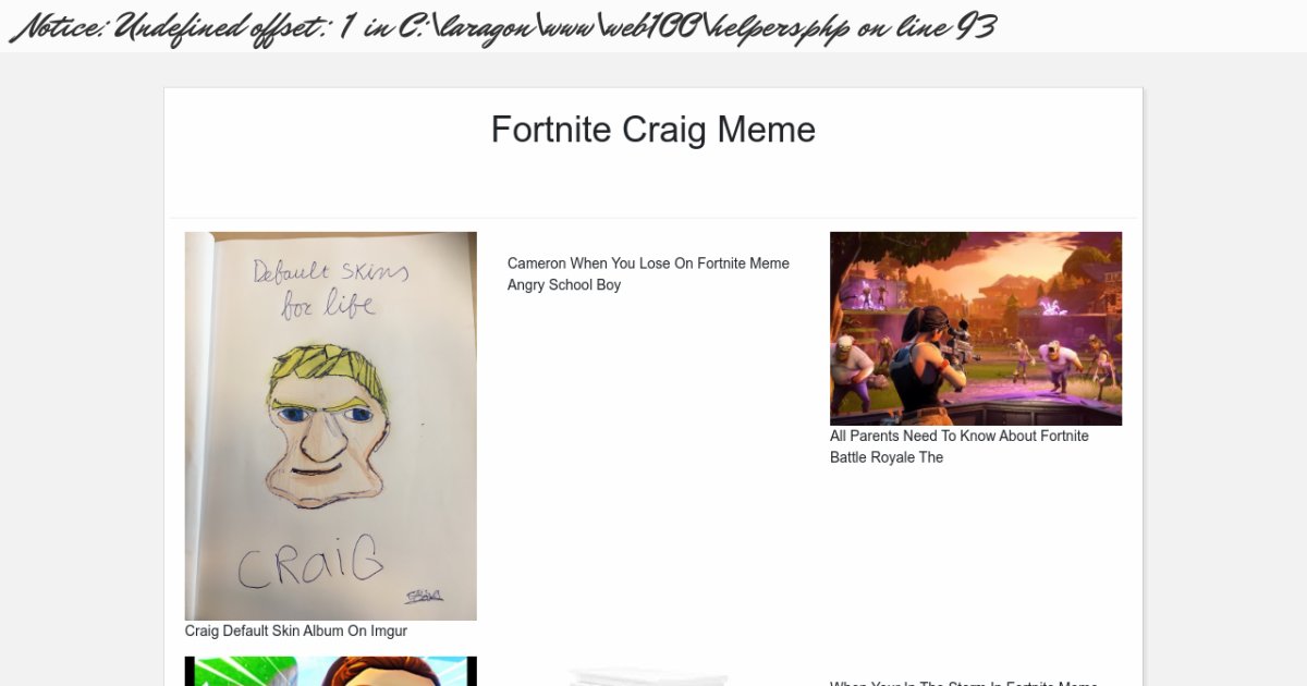 Fortnite Craig Meme