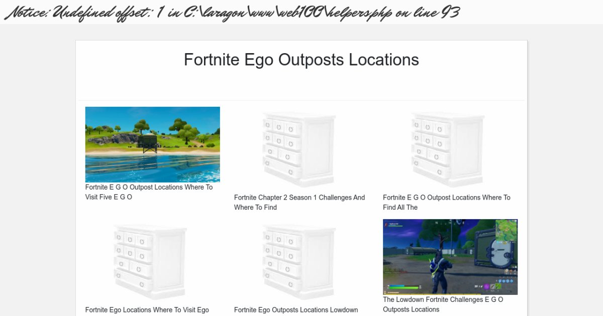 Fortnite Ego Outposts Locations