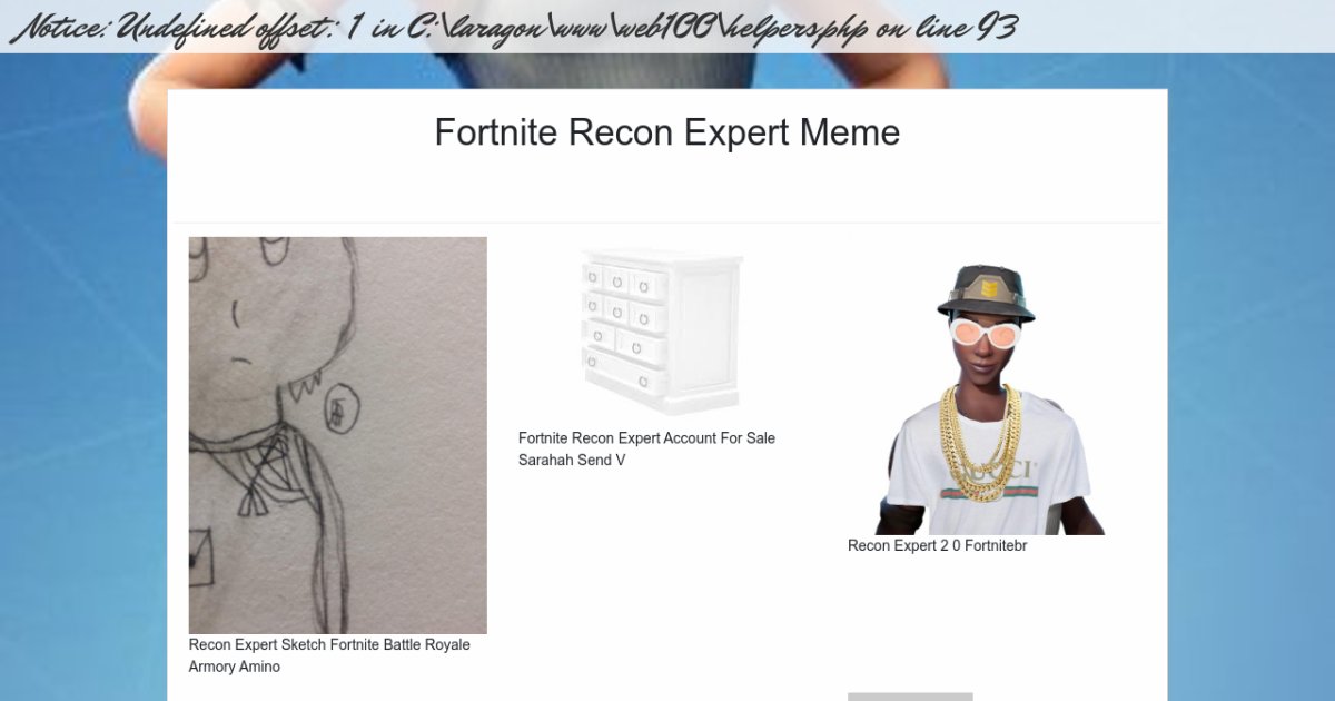 Fortnite Recon Expert Meme