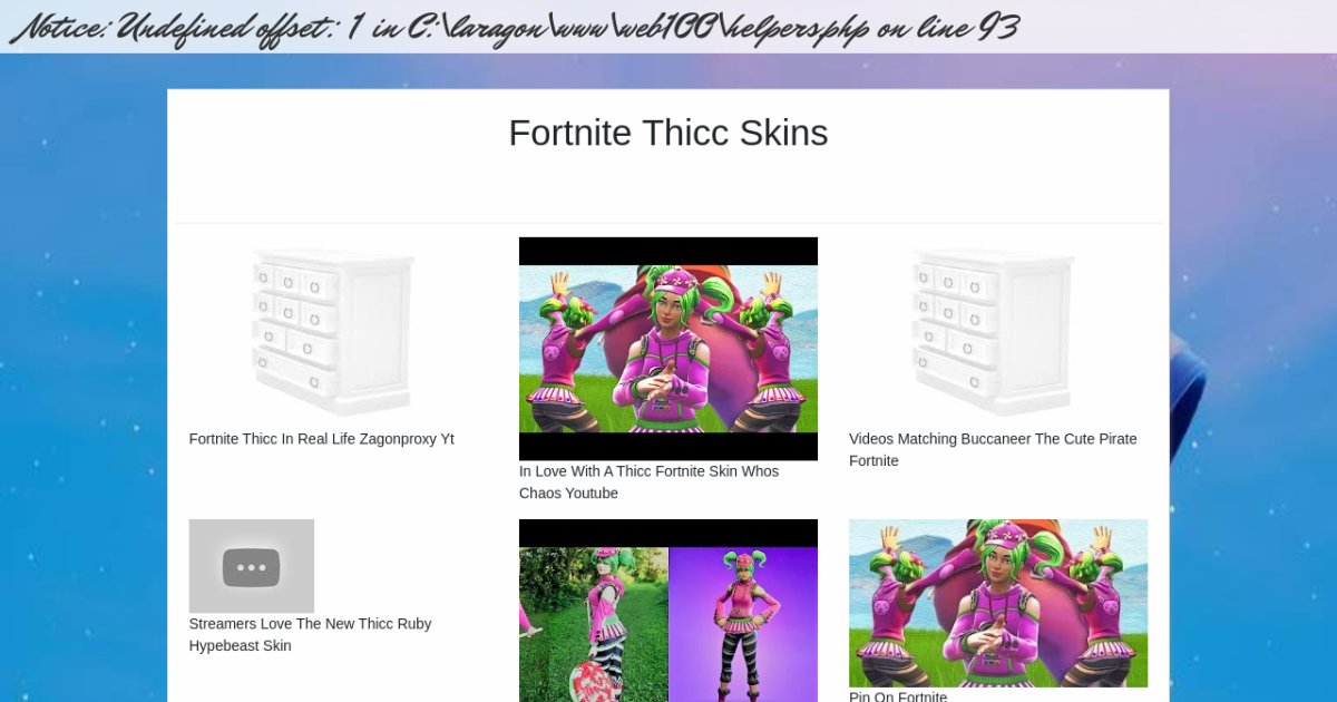 Fortnite Thicc Skins