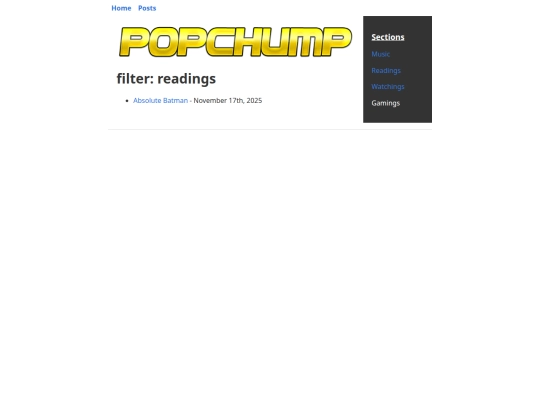 readings screenshot