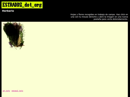 html/herbario screenshot