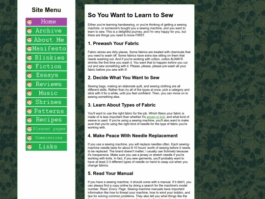 essays/learntosew screenshot