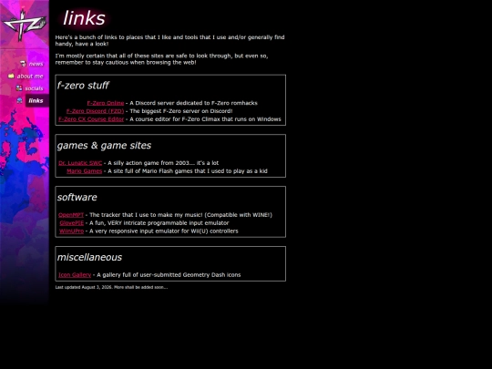 links screenshot