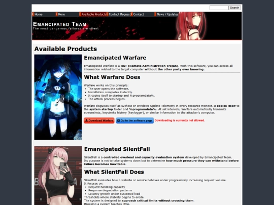Website screenshot