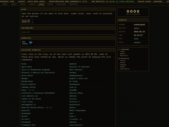 links screenshot
