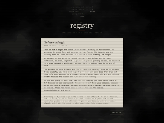 register screenshot
