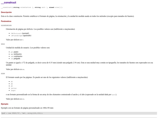 reportes/doc/__construct screenshot