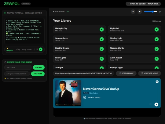 Music screenshot