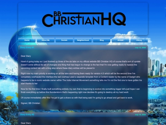 Blog screenshot