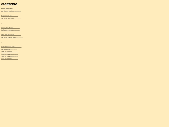 lyrics/medicine screenshot