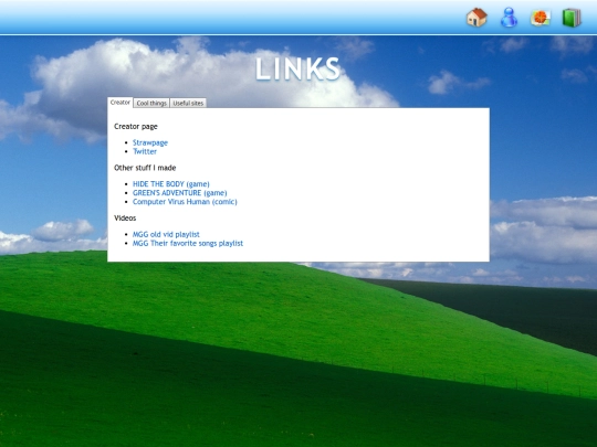 Links screenshot