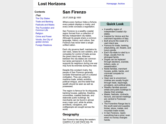 lore/sanfio screenshot