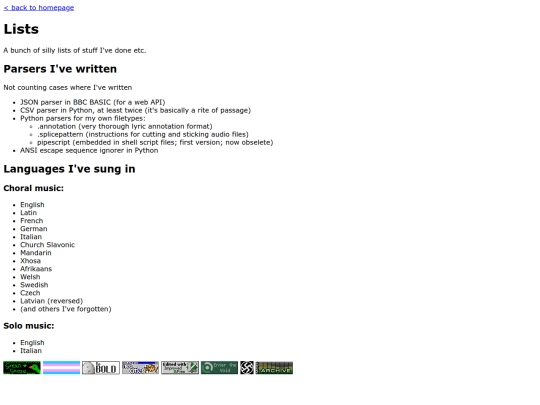 lists screenshot