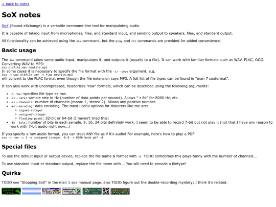 notes/sox screenshot