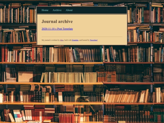 blog/archive screenshot