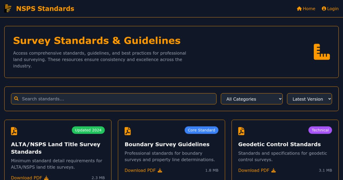 NSPS Standards Guidelines Professional Land Surveying nsps-standards-guidelines-professional-land-surveying