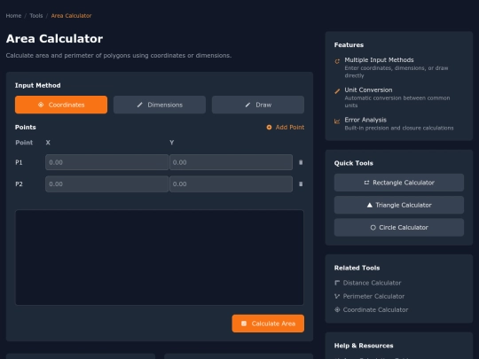 Area Calculator Tool