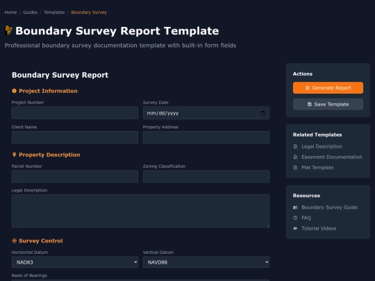 Boundary Report Template