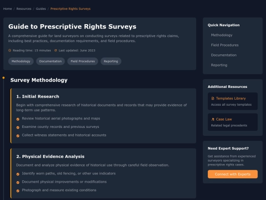 Prescriptive Rights Survey Guide