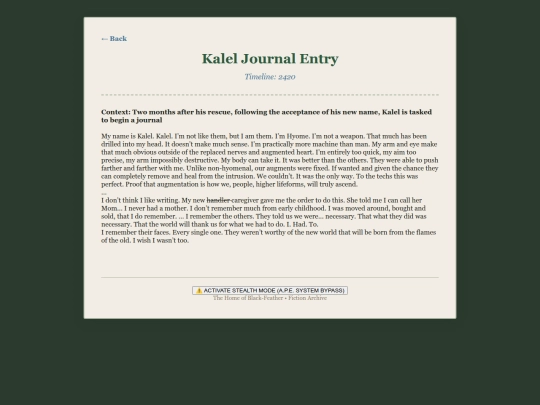 Kalel-Journal-Entry screenshot
