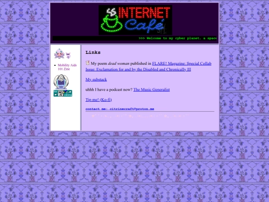 links screenshot
