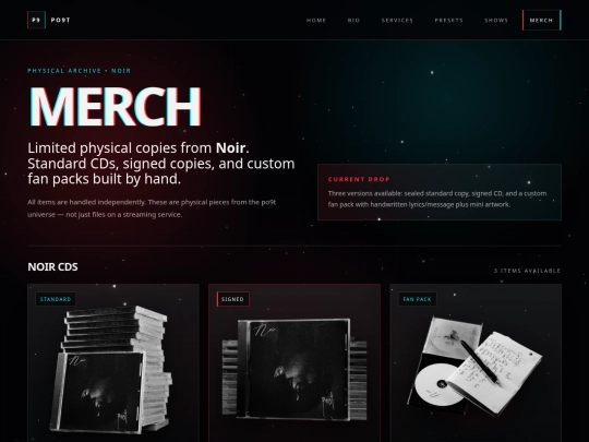 merch screenshot