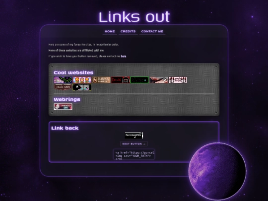 links screenshot