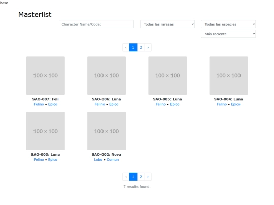 TEST/MasterList-BASE screenshot