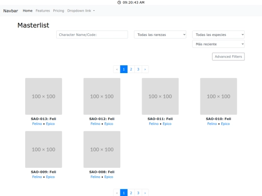 TEST/MasterList screenshot