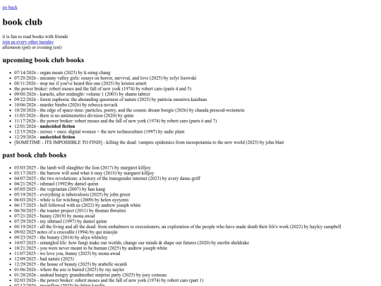 bookclub screenshot