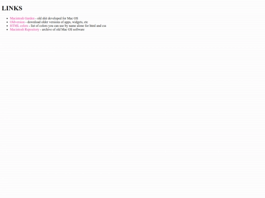 links screenshot